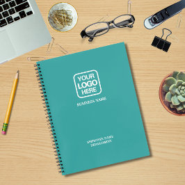 Turkoois | Voeg uw logo toe | Gepersonaliseerd per Notitieboek