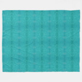 Turkoois waterpatroon fleece deken (Voorkant (Horizontaal))