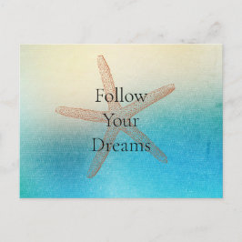 Turkoois Wit Aqua Blauw Strand Zeester Briefkaart