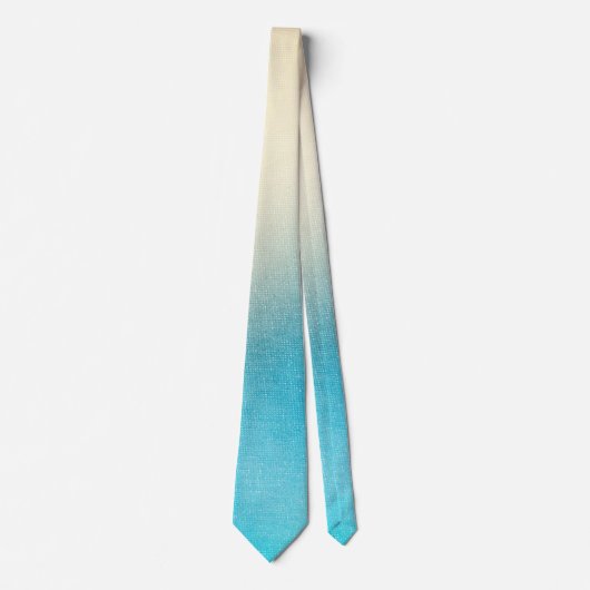 Turkoois Wit Aqua Blauw Stropdas (Voorkant)