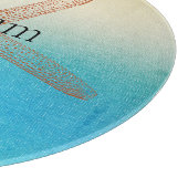 Turkoois Witte Aqua Blauwe Zeester Strand Snijplank (Hoek)