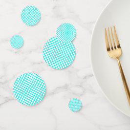 Turkoois Witte Harlekijn Diamant Strepen Patroon Confetti