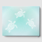 Turkoois Witte Schildpadden Gastenboek (Achterkant)