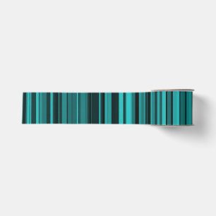Turkoois Zwarte Strepen Grosgrain Lint