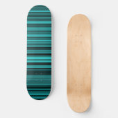Turkoois Zwarte Strepen Persoonlijk Skateboard (Voorkant)