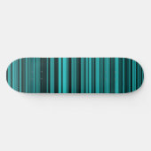 Turkoois Zwarte Strepen Persoonlijk Skateboard (Horizontaal)