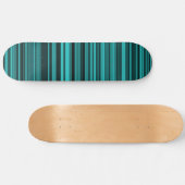 Turkoois Zwarte Strepen Persoonlijk Skateboard (Horizontaal)