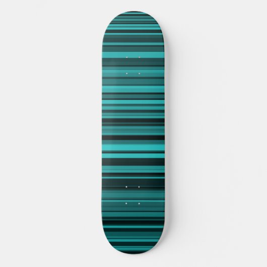 Turkoois Zwarte Strepen Persoonlijk Skateboard (Voorkant)