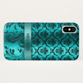 turkooisblauwe dampen met metalen neus Case-Mate iPhone case (Achterkant (horizontaal))