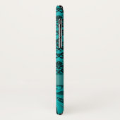 turkooisblauwe dampen met metalen neus Case-Mate iPhone case (Achterkant/links)