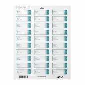 Turkooisblauwe jakobsschelpen etiket (Full Sheet)