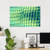 turkooisblokjes poster (Thuiskantoor)