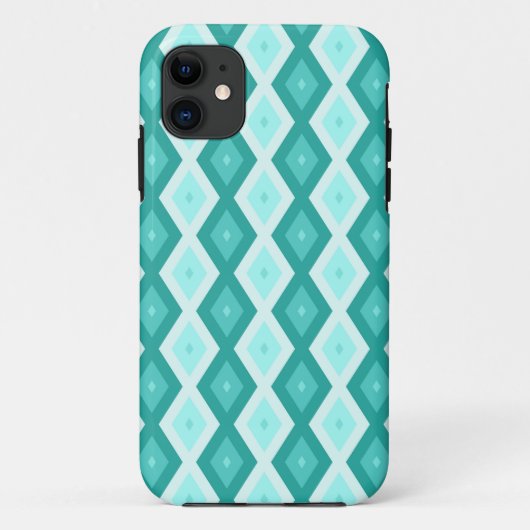 Turkooisdiamantpatroon Case-Mate iPhone Case (Achterkant)