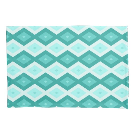 Turkooisdiamantpatroon Kussensloop (Voorkant)