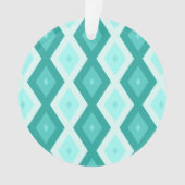 Turkooisdiamantpatroon Ornament (voorkant)