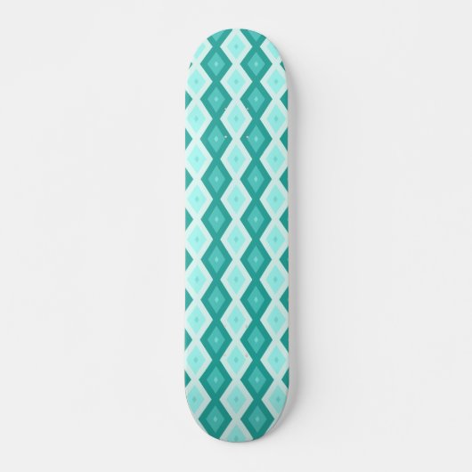 Turkooisdiamantpatroon Persoonlijk Skateboard (Voorkant)