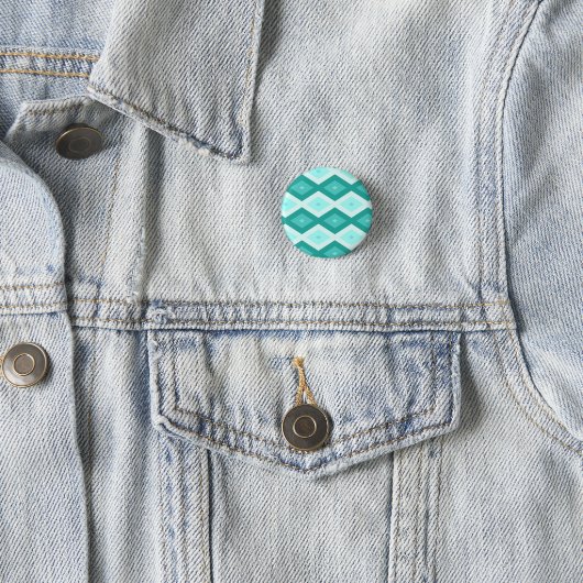 Turkooisdiamantpatroon Ronde Button 3,2 Cm (In situ)