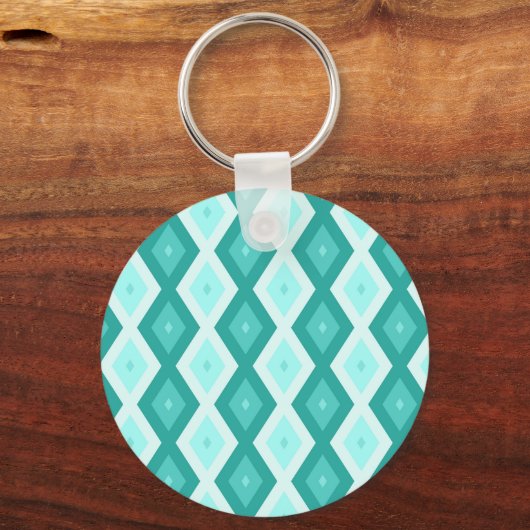 Turkooisdiamantpatroon Sleutelhanger (Voorkant)