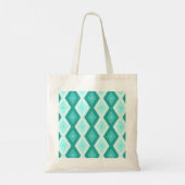 Turkooisdiamantpatroon Tote Bag (Achterkant)