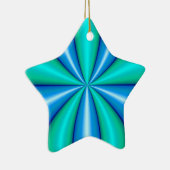 turkooise blauwe abstracte kunst keramisch ornament (Rechts)