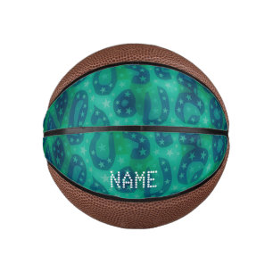Turkooise Blauwe Gloeiende Jachtluipaard Basketbal
