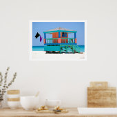 turkooise blauwe standaard poster (Keuken)
