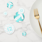 turkooise blauwgroen volleybalverjaardagsfeestje v confetti (Groep)