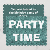 Turkooise bubble rap Patroonverjaarfeest Kaart (Voorkant / Achterkant)