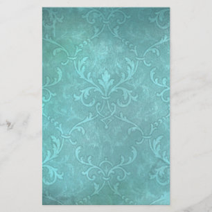  turkooise damask briefpapier