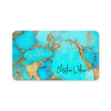 turkooise elegant stone visitekaartje