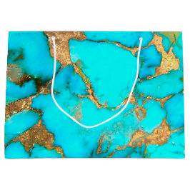 turkooise gemstone Gift Bag Groot Cadeauzakje