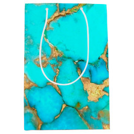 turkooise gemstone medium Gift Bag Medium Cadeauzakje