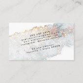 turkooise gold shimmer waterverf visitekaartje (Achterkant)