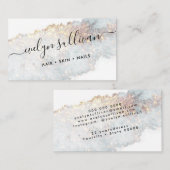 turkooise gold shimmer waterverf visitekaartje (Voorkant / Achterkant)