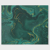 Turkooise goubling design cadeaupapier (Vlak)