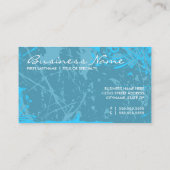 turkooise grunge - afsprakkaart afsprakenkaartje (Achterkant)