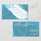 turkooise grunge - afsprakkaart afsprakenkaartje (Voorkant / Achterkant)