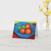 Turkooise Kom Notecard Kaart (Gele Bloem)