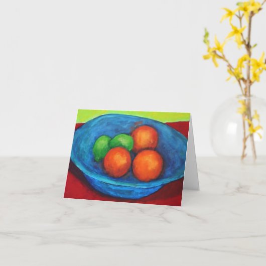 Turkooise Kom Notecard Kaart (Gele Bloem)