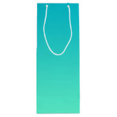 Turkooise Ombre Wijn Cadeautas (Achterkant)