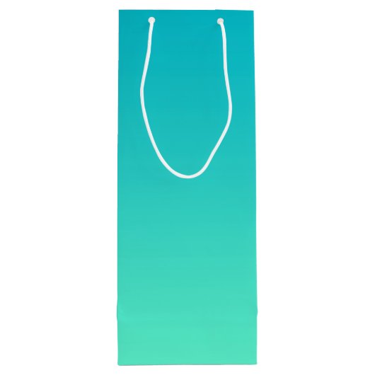 Turkooise Ombre Wijn Cadeautas (Achterkant)