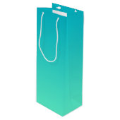 Turkooise Ombre Wijn Cadeautas (Voorkant Gekanteld)