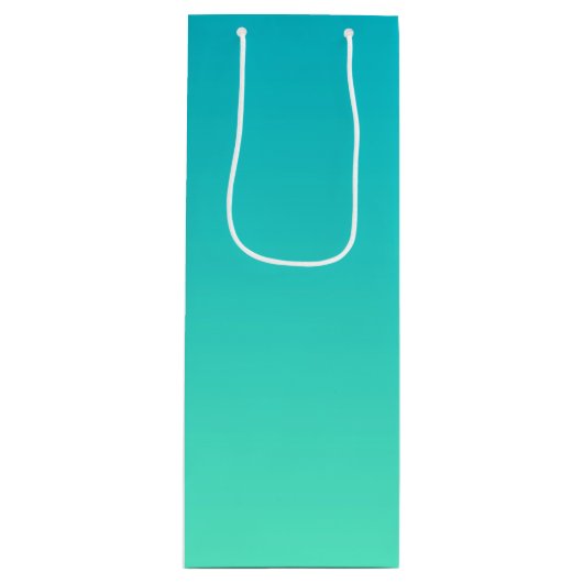 Turkooise Ombre Wijn Cadeautas (Voorkant)