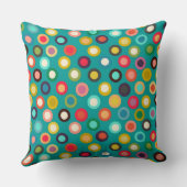 turkooise pop spot kussen (Achterkant)