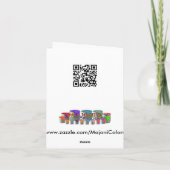 Turkooise shell van het kammosselzee, notakaart kaart (Achterkant)