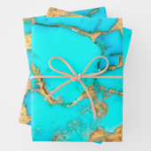 turkooise stone foto inpakpapier vel (In situ)