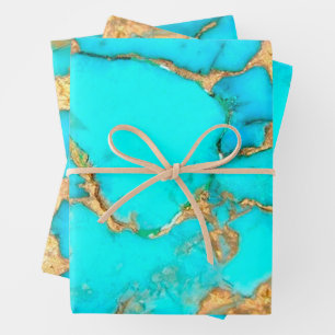 turkooise stone foto inpakpapier vel