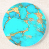 turkooise stone foto zandsteen onderzetter (Voorkant)