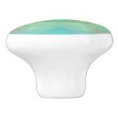 turkooise strand kleur keramische knop (Zijkant)