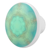 turkooise strand kleur keramische knop (Rechts)